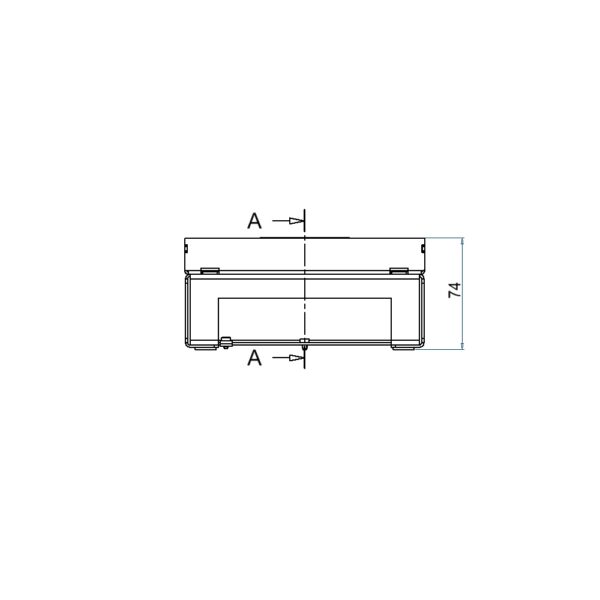 Produktbild UBD 167 161  -  Schwerlast-Unterflur-Bodendose UBD 160 small inkl. Deckel mit Kante, geschlossen, 16mm Vertiefung und 1 Schnur.
